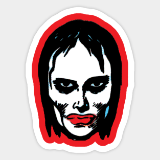 Vintage Vampire Girl Comic Book Backpages Sticker